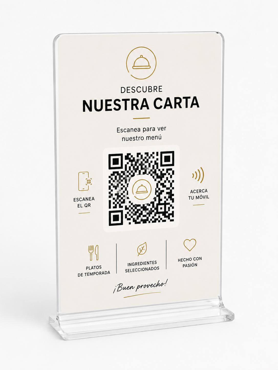 Ejemplo de soporte ReseñaTap para menú o carta digital
